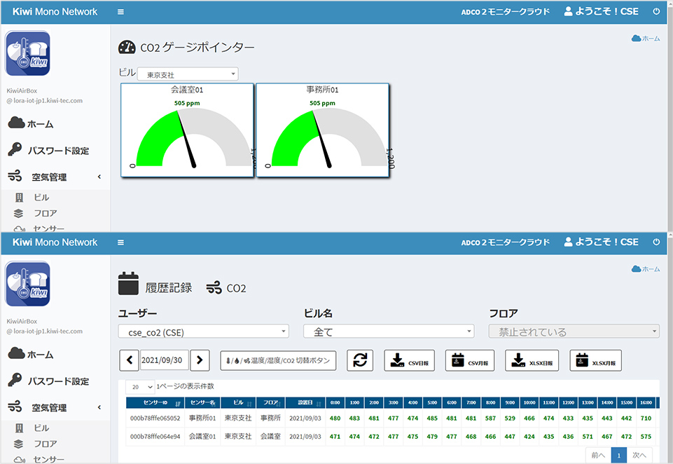 クラウド集約で、複数拠点データを一括確認